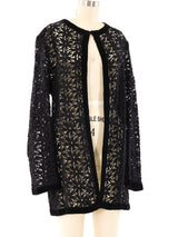 Oscar De La Renta Floral Lace Jacket Jacket arcadeshops.com