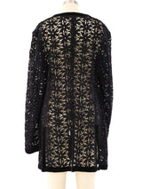 Oscar De La Renta Floral Lace Jacket Jacket arcadeshops.com