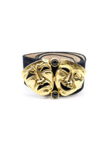 Moschino Comedy Tragedy Mask Suede Belt Accessory arcadeshops.com