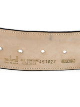 Moschino Comedy Tragedy Mask Suede Belt Accessory arcadeshops.com