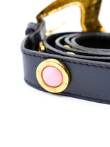Escada Heart Studded Skinny Leather Belt Accessory arcadeshops.com