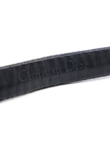 Christian Dior Rhinestone Buckled Grey Jersey Skinny Belt Accessory arcadeshops.com