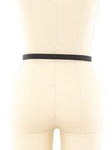 Christian Dior Rhinestone Buckled Grey Jersey Skinny Belt Accessory arcadeshops.com