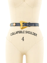 Escada Heart Studded Skinny Leather Belt Accessory arcadeshops.com