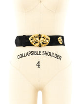 Moschino Comedy Tragedy Mask Suede Belt Accessory arcadeshops.com