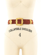 Escada Baroque Hardware Rust Suede Belt Accessory arcadeshops.com