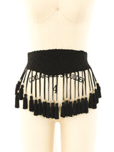 Crochet Tassel Fringed Waist Belt Accessory arcadeshops.com