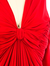 Oscar de la Renta Ruched Silk Gown Dress arcadeshops.com