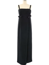 1960's Saks Bow Embellished Tank Gown Dress arcadeshops.com