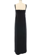 1960's Saks Bow Embellished Tank Gown Dress arcadeshops.com