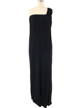 Holly's Harp Draped One Shoulder Gown Dress arcadeshops.com