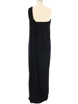 Holly's Harp Draped One Shoulder Gown Dress arcadeshops.com