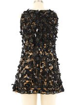 Oscar de la Renta Flower Embellished Lace Top Top arcadeshops.com