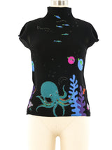 Issey Miyake Aquatic Printed Top Top arcadeshops.com