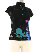Issey Miyake Aquatic Printed Top Top arcadeshops.com