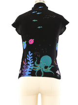 Issey Miyake Aquatic Printed Top Top arcadeshops.com