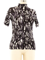 Issey Miyake Abstract Printed Top Top arcadeshops.com