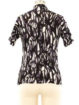 Issey Miyake Abstract Printed Top Top arcadeshops.com