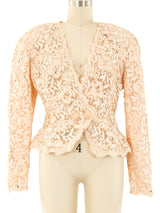 Victor Costa Embellished Lace Jacket Jacket arcadeshops.com