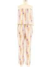 Hanae Mori Printed Chiffon Ensemble Suit arcadeshops.com