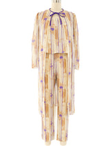 Hanae Mori Printed Chiffon Ensemble Suit arcadeshops.com