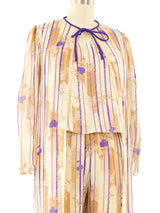 Hanae Mori Printed Chiffon Ensemble Suit arcadeshops.com