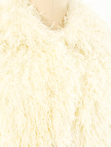 Ivory Yarn Shag Jacket Jacket arcadeshops.com