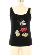 Christian Dior Mickey Mouse Embellished Tank Top arcadeshops.com
