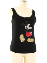 Christian Dior Mickey Mouse Embellished Tank Top arcadeshops.com