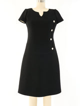 Courreges Button Front Little Black Dress Dress arcadeshops.com