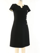Courreges Button Front Little Black Dress Dress arcadeshops.com