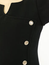Courreges Button Front Little Black Dress Dress arcadeshops.com