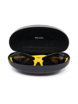 Prada Yellow Eyebrow Shield Sunglasses Accessory arcadeshops.com