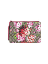 Gucci GG Supreme Monogram Blooms Large Zip Pouch Accessory arcadeshops.com