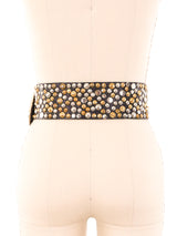 Michael Morrison Studded Black Leather Belt Accessory arcadeshops.com