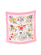 Gucci Pink Flora Silk Scarf Accessory arcadeshops.com