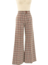 1970's Plaid Wide Leg Trouser Bottom arcadeshops.com