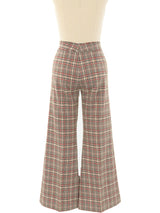 1970's Plaid Wide Leg Trouser Bottom arcadeshops.com