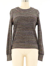 1970's Metallic Striped Sweater Top arcadeshops.com