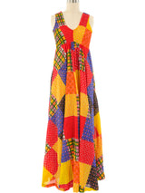 Patchwork Printed Maxi Dress Dress arcadeshops.com