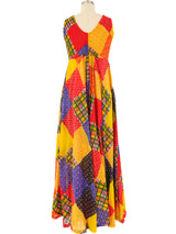 Patchwork Printed Maxi Dress Dress arcadeshops.com