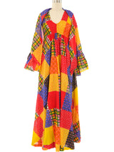 Patchwork Printed Maxi Dress Dress arcadeshops.com