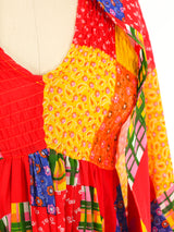 Patchwork Printed Maxi Dress Dress arcadeshops.com