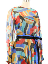 Arnold Scaasi Printed Silk Chiffon Dress Dress arcadeshops.com