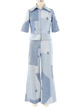 Patchwork Trompe L'Oeil Denim Ensemble Suit arcadeshops.com