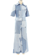 Patchwork Trompe L'Oeil Denim Ensemble Suit arcadeshops.com
