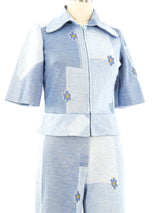 Patchwork Trompe L'Oeil Denim Ensemble Suit arcadeshops.com