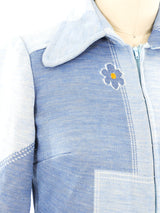 Patchwork Trompe L'Oeil Denim Ensemble Suit arcadeshops.com