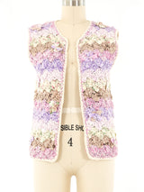 Pastel Rag Knit Vest Jacket arcadeshops.com