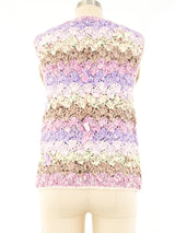 Pastel Rag Knit Vest Jacket arcadeshops.com